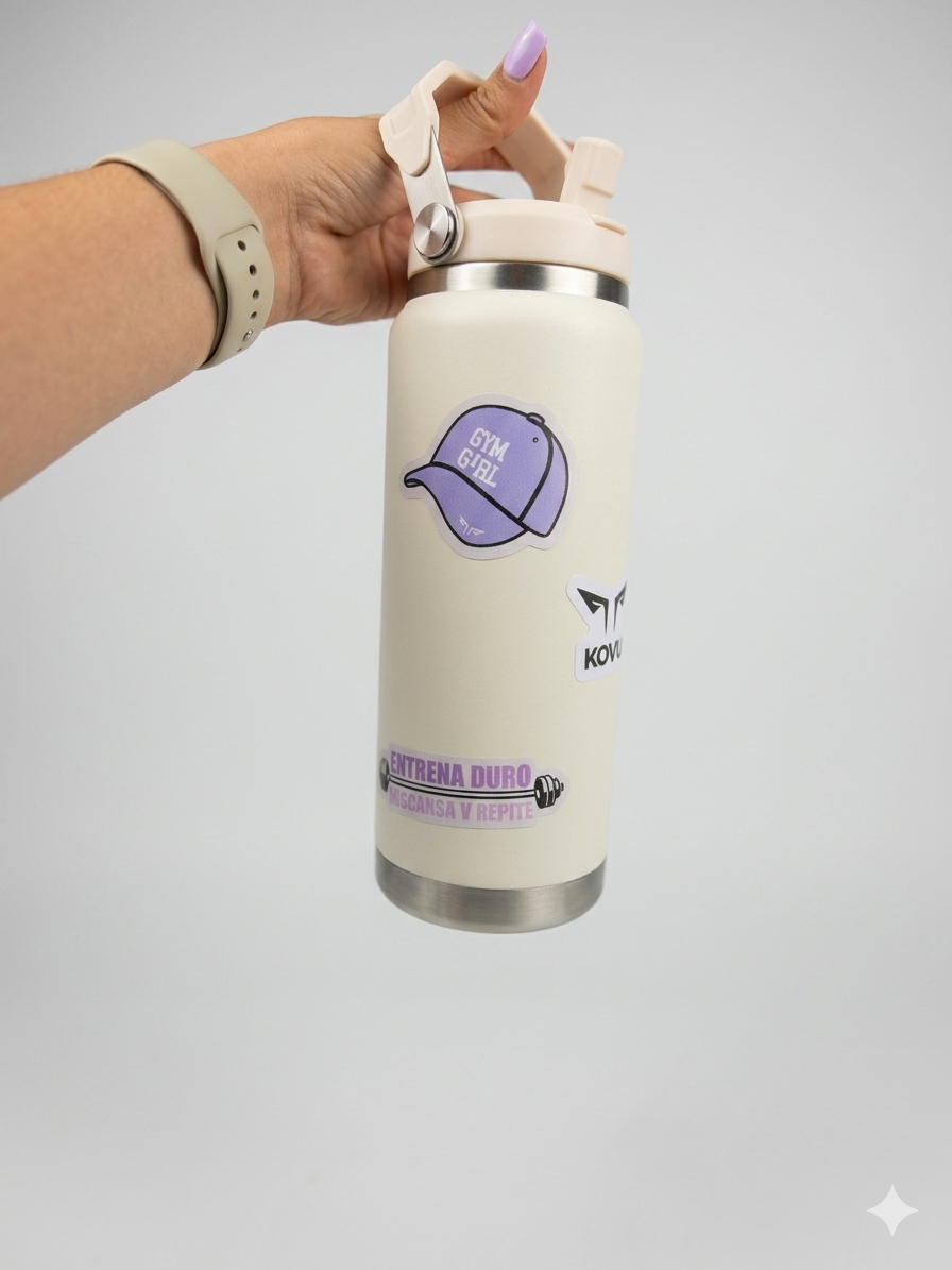 Botella + Plancha de stickers