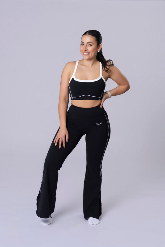 Conjunto Oxford Calza Y Top Oliva